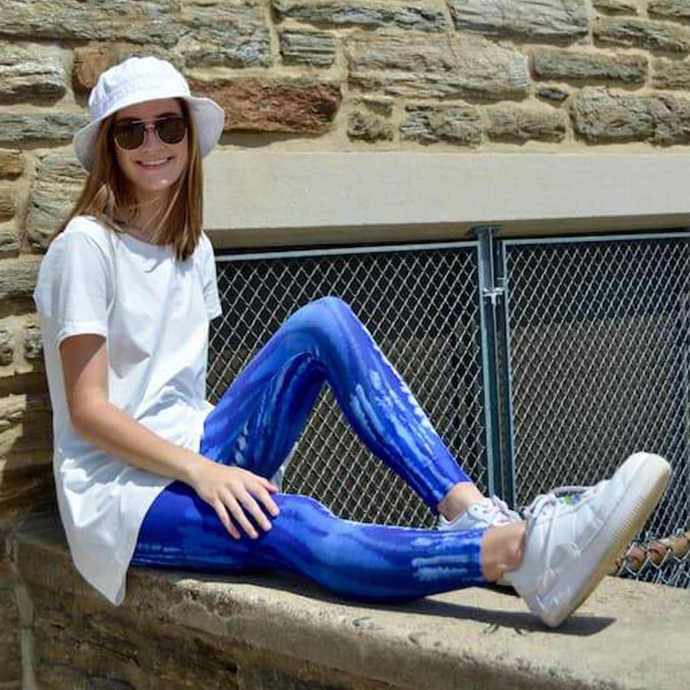 Blue Dreams Pattern Leggings