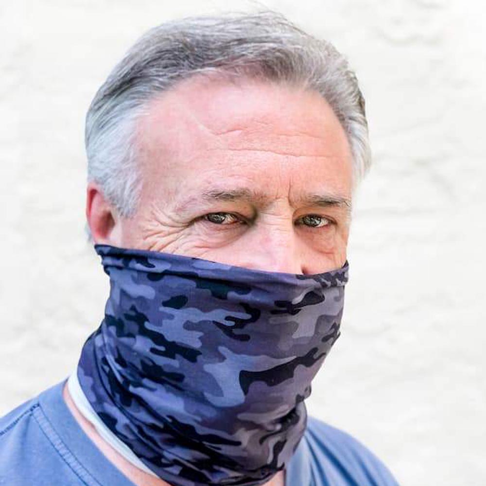 Gray Camo Face Cover/Headband