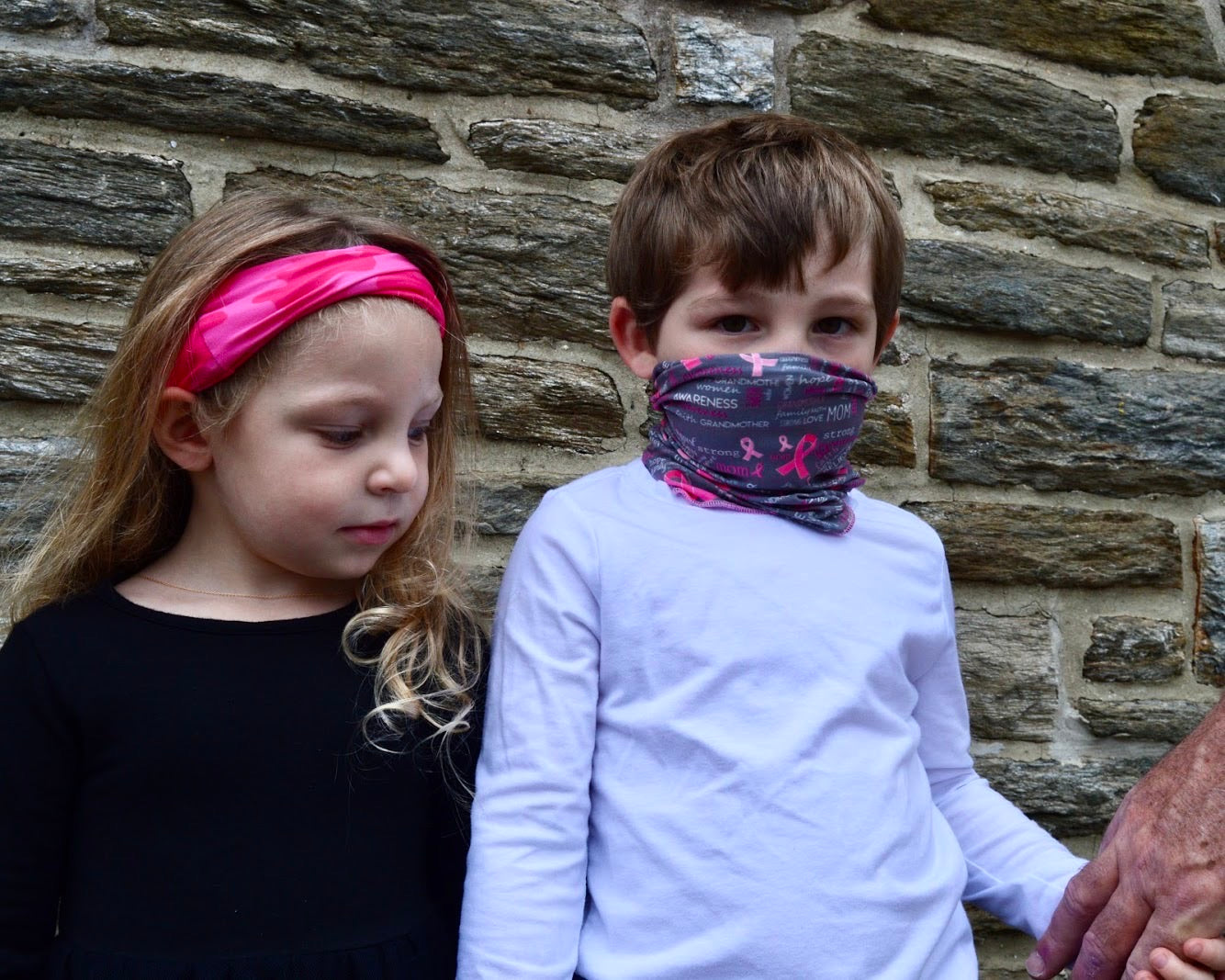 Peace Love Cure Face Cover/Headband