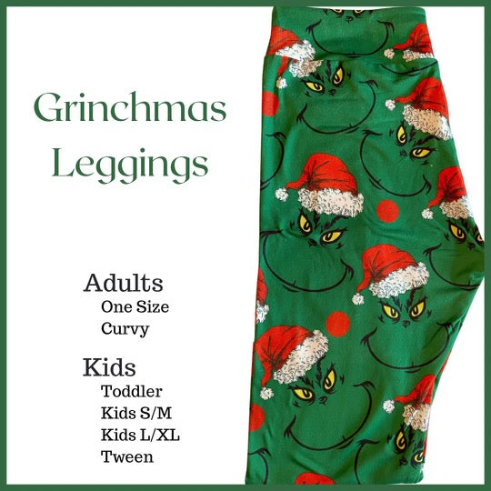 12 Days of Grinchmas Grinch Christmas Leggings 