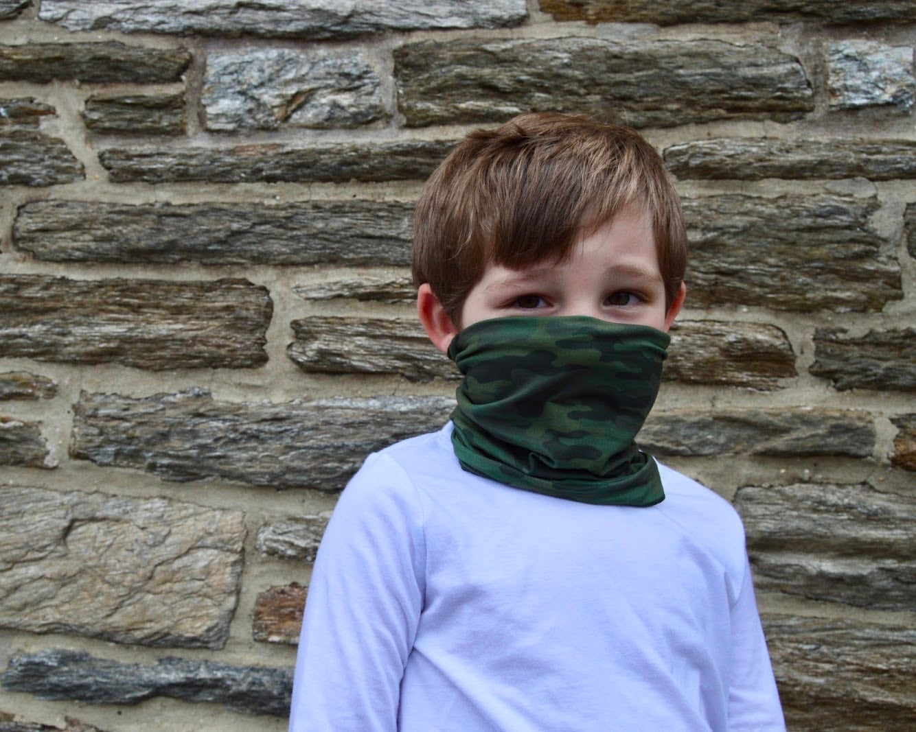 Olive Camo Face Cover/Headband