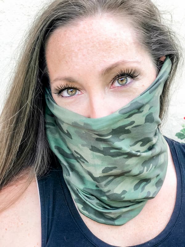 Olive Camo Face Cover/Headband