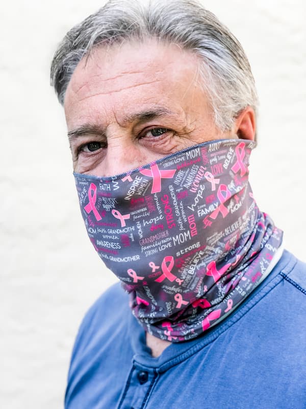 Peace Love Cure Face Cover/Headband