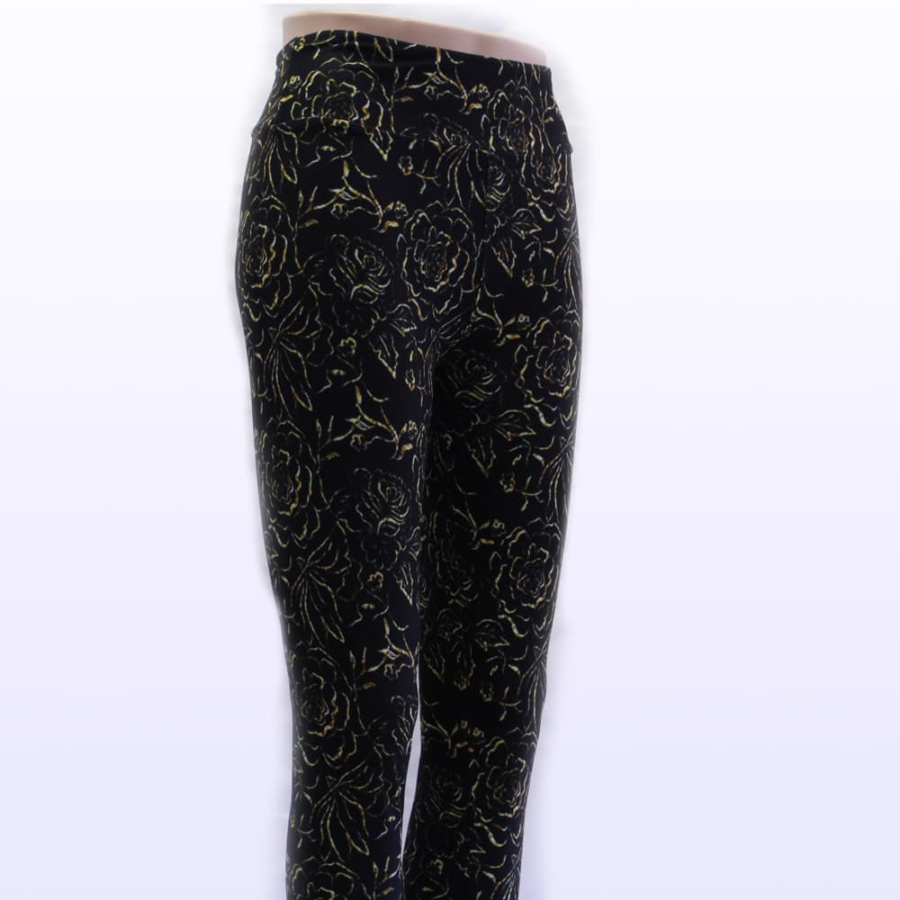 Golden rose soft pattern leggings for women sold by Jolina Boutique