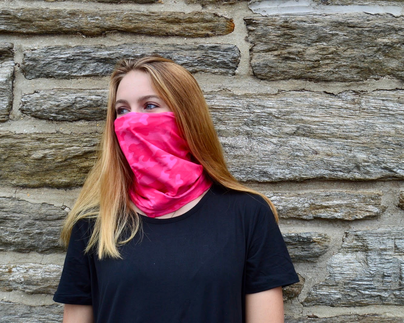Pink Camo Face Cover/Headband