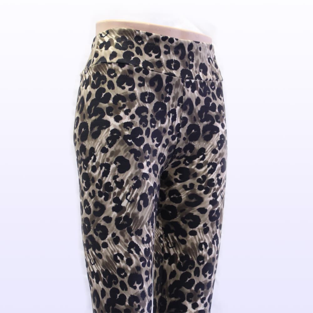 Leopard pattern leggings shown on a mannequin sold by Jolina Boutique
